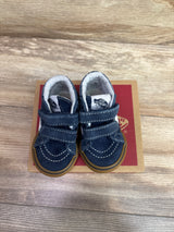NEW Vans Sk7-Mid Reissue V Suede/Denim Sneakers Blue sz 4c