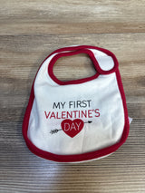 Bundles My 1st Valentine's Day Bib White One Size