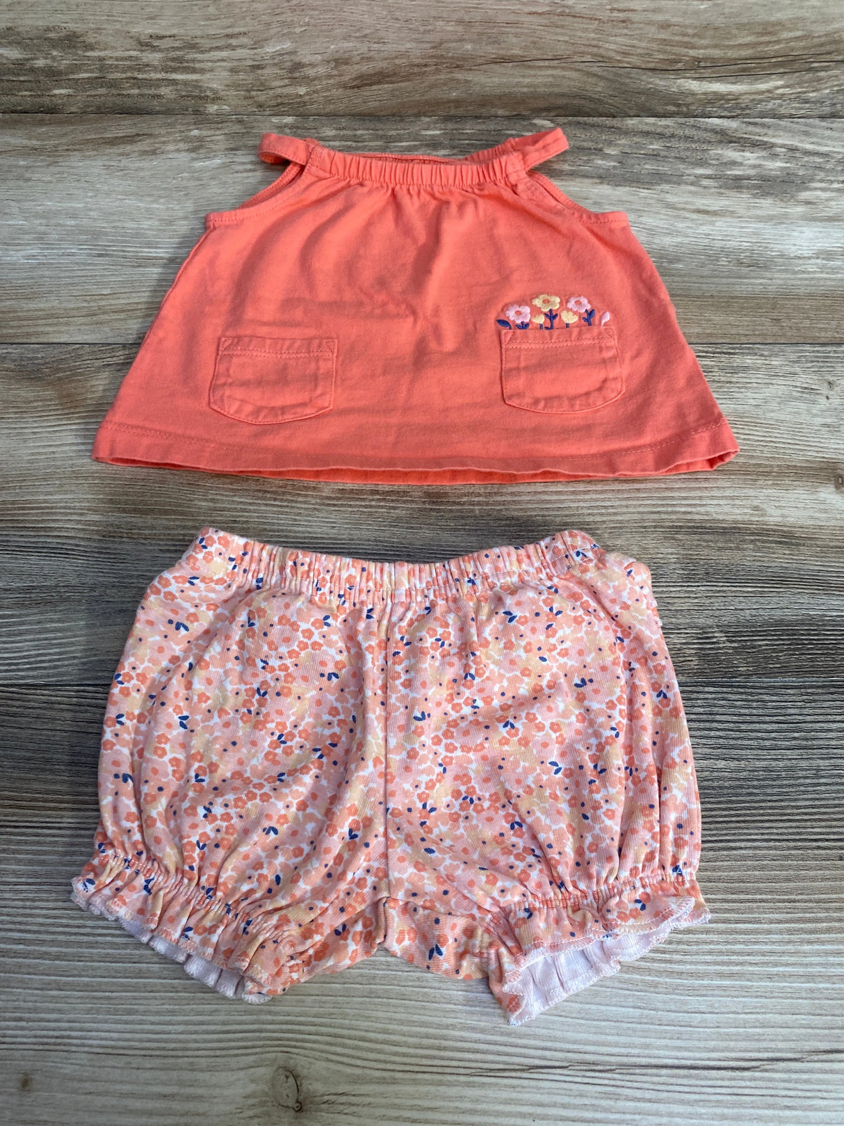 Just One You 2pc Sleeveless Top & Shorts Pink sz 6m