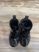H&M Shiny Lace Up Boots Black sz 7.5c
