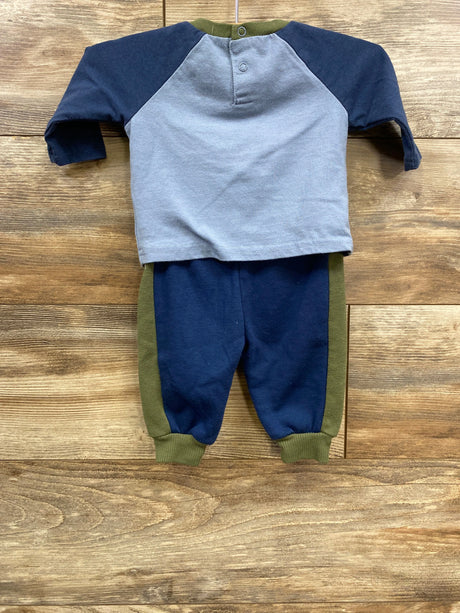 Little Ricky's 2pc Dinosaur Shirt & Joggers Blue sz 0-3m - Me n Mommy To Be