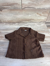 Shein Button Up Shirt Brown sz 12-18m