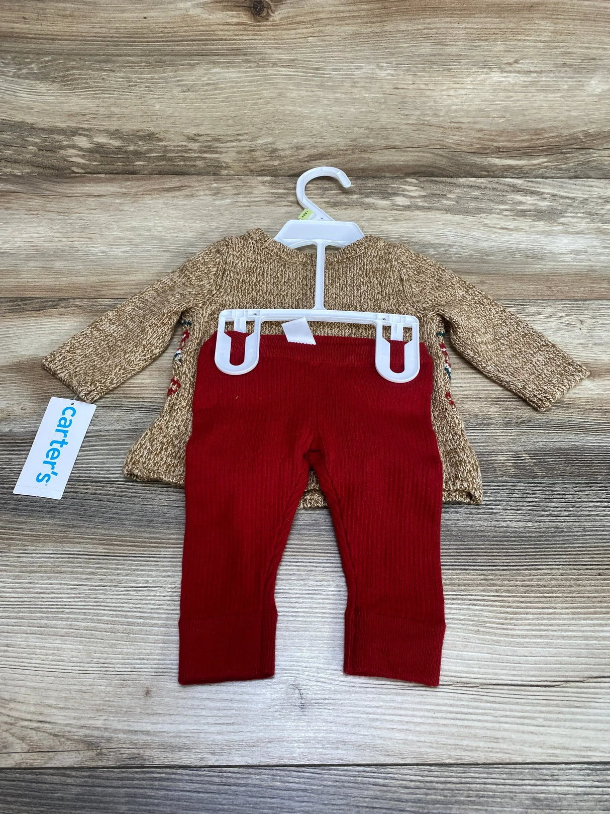 NEW Carter's 2pc Knit Sweater & Leggings Brown sz 3m - Me n Mommy To Be