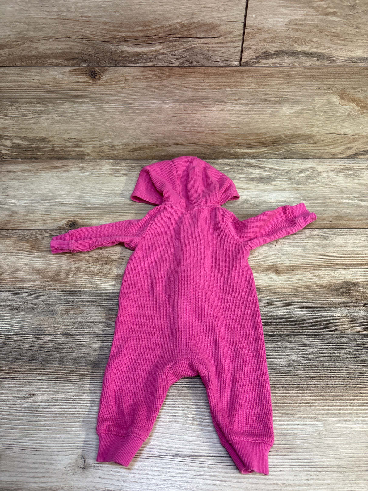 Carter's Waffle Knit Hooded Coverall Pink sz Newborn
