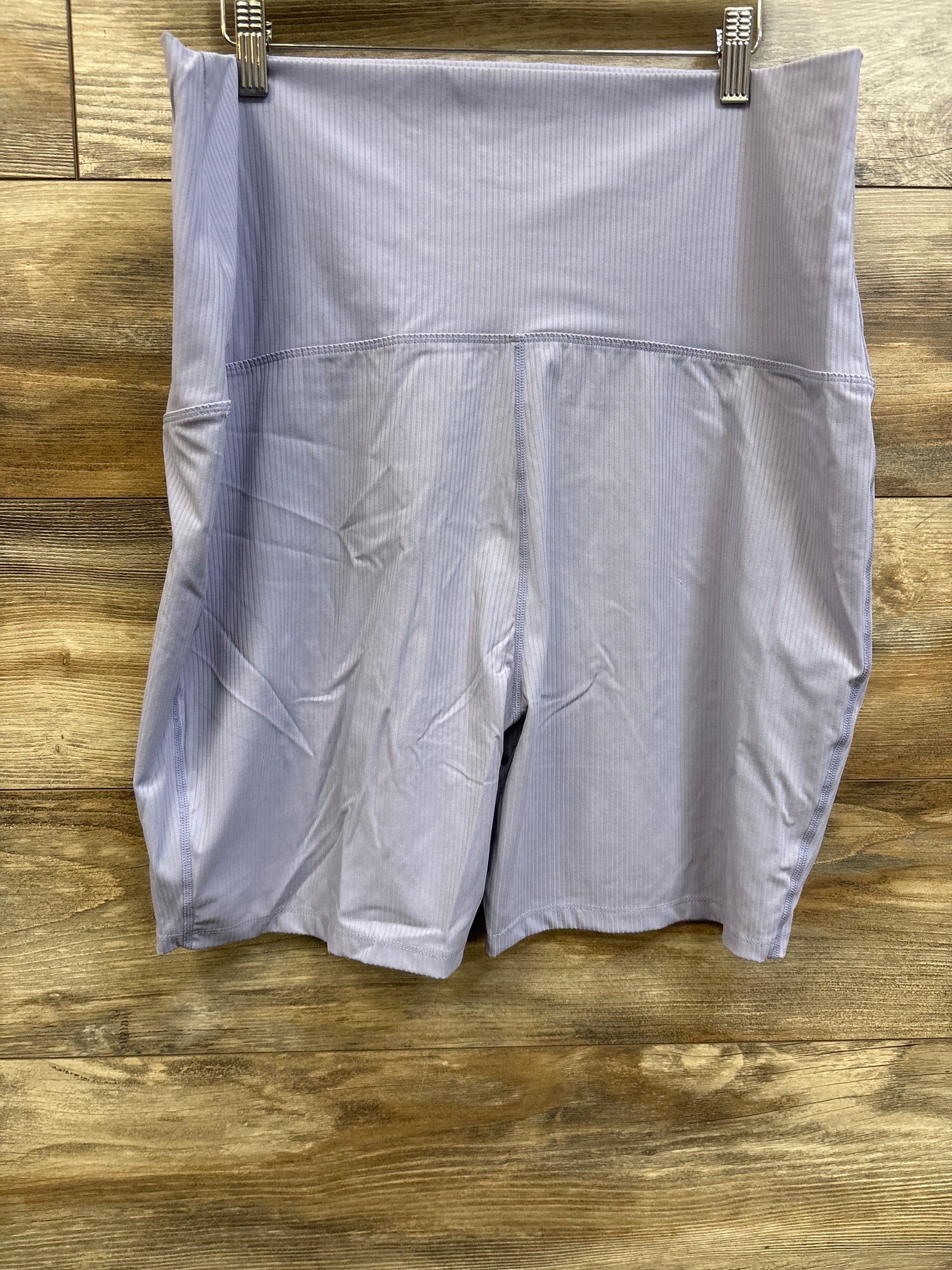 Motherhood Maternity Ribbed Biker Shorts Lilac sz XL