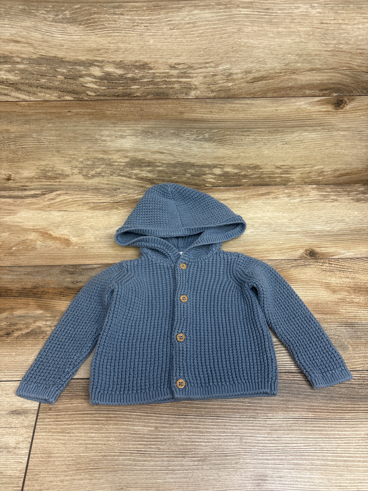 Carter's Knit Button-Up Hooded Cardigan Blue sz 9m