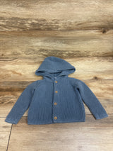 Carter's Knit Button-Up Hooded Cardigan Blue sz 9m