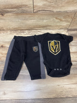 NHL 2pc Golden Knights Bodysuit & Joggers Set Black sz 12m