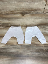 H&M 2pk Fold Over Cuff Pants White sz Preemie