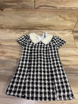 Rare Editions Pearl Collar Tweed Dress Black sz 3T