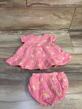 Koala Baby 2pc Gauze Dress & Bloomers Set Pink sz 3m