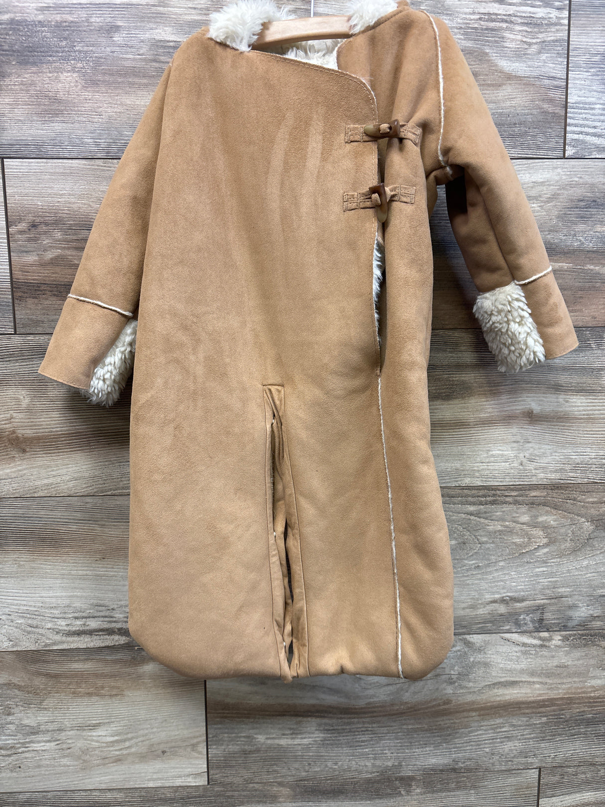 Baby Gap Faux-Suede Hooded Snowsuit Brown sz 18-24m