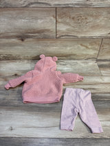 Carter's 2pc Sherpa Sweatshirt & Pants Set Pink sz Newborn