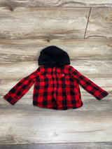 Wonder Nation Hooded Flannel Red sz 3T