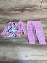 Disney Minnie Mouse 2pc Polka Dot Pajama Set Pink sz 2T