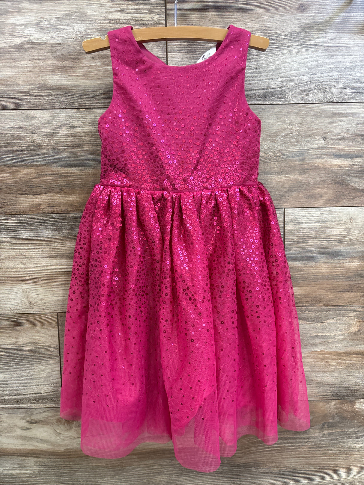 H&M Sequined Tulle Dress Hot Pink sz 5T