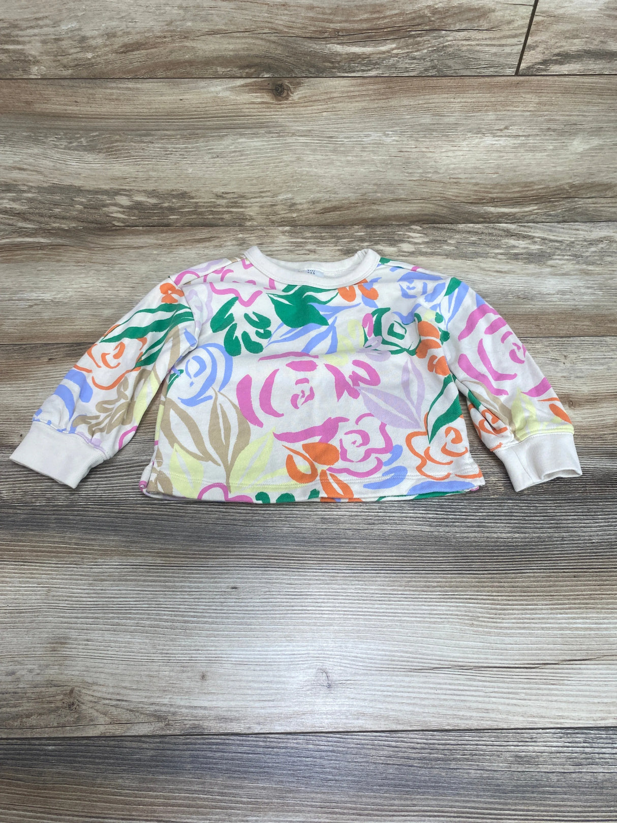 Baby Gap Floral Sweatshirt Beige sz 2T