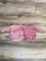 H&M 2pk Ribbed Bodysuits Pink sz 6m - Me n Mommy To Be