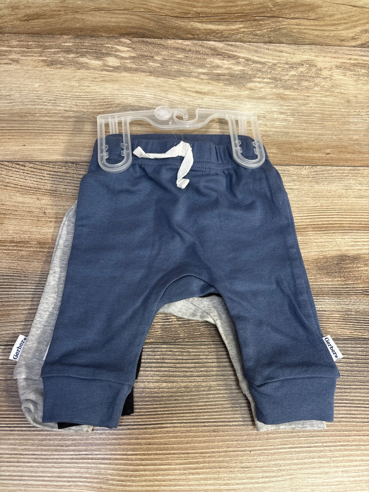 NEW Gerber Baby 3pk Pull On Pants Blue sz 0-3m