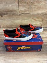 NEW Marvel Spiderman Twin Gore Slip-On Sneakers Black sz 11c