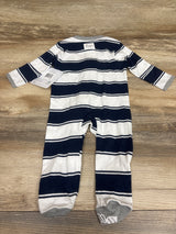 NEW Burt's Bees Baby Striped Sleeper White sz 0-3m