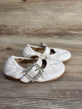 Car Kids Buckle Ballet Flats White sz 6/7c