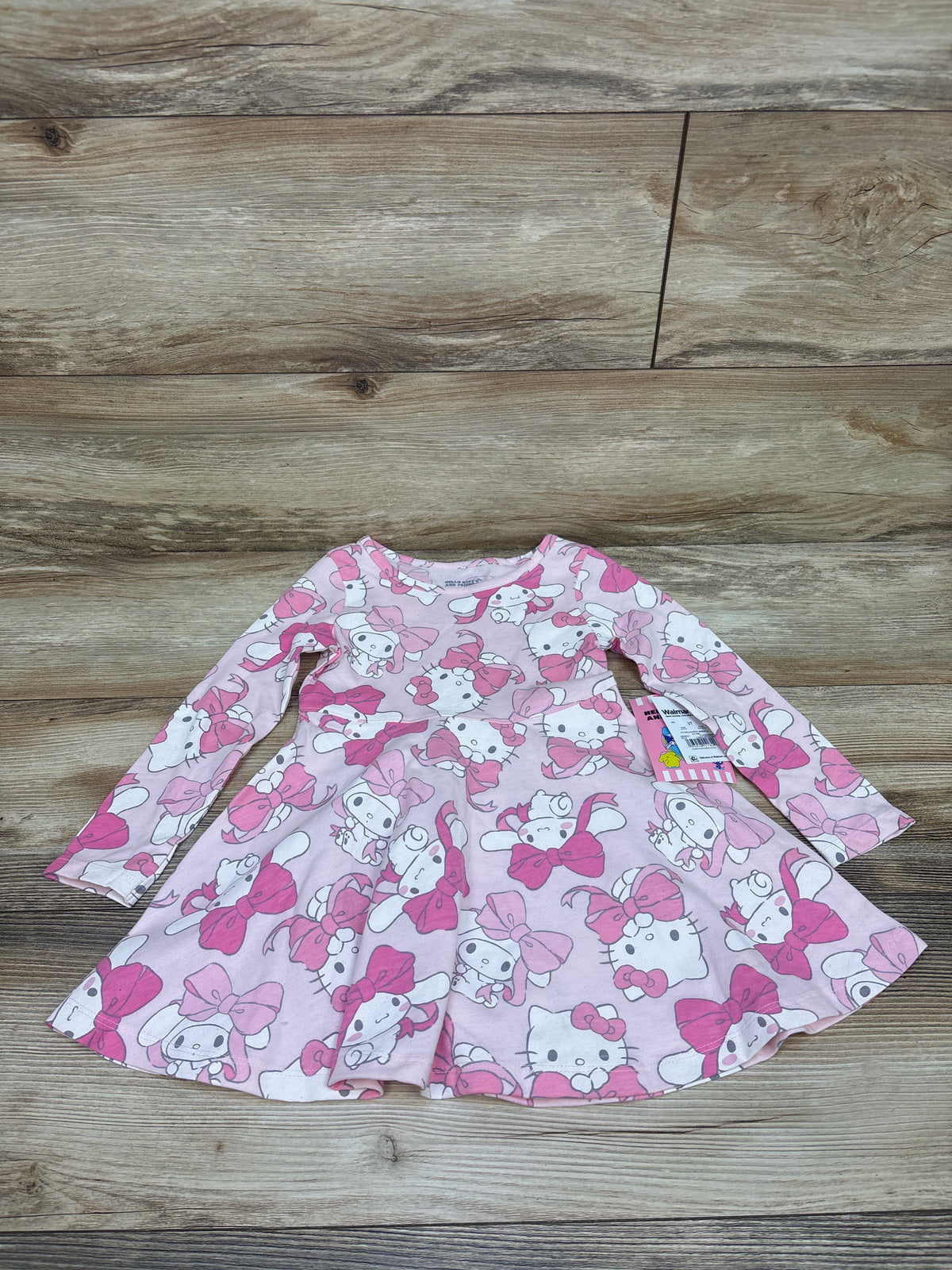 NEW Hello Kitty & Friends Long Sleeve Dress Pink sz 3T