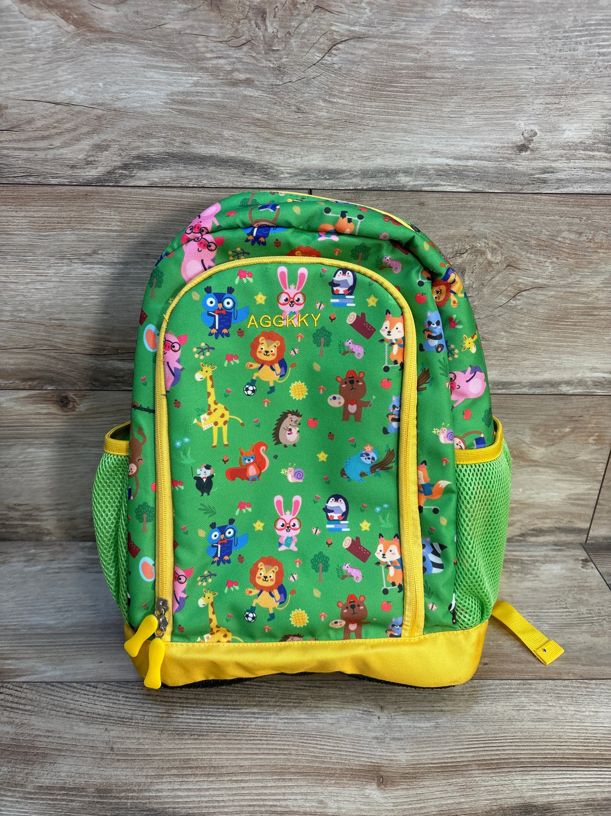 AGGKKY Kids Backpack - Animal Print Green
