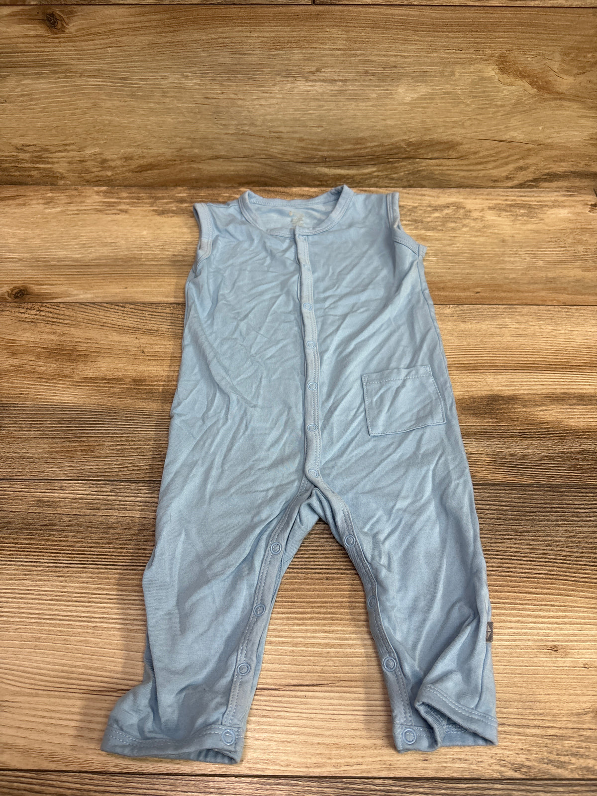 Kyte Baby Sleeveless Snap Jumpsuit in Blue sz 12-18m