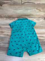 Simple Joys Dinosaur Polo Shortie Romper Green sz 6-9m
