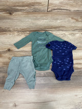 Just One You 3pc Later Gator Bodysuit Set Green sz Newborn