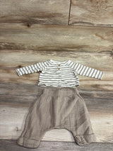 Cloud Island 2pc Long Sleeve Henley Shirt & Pants Set Tan sz Newborn