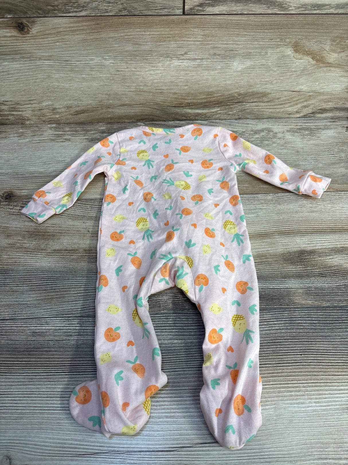 Laughing Llama Fruit Print Sleeper Pink sz 3m - Me n Mommy To Be