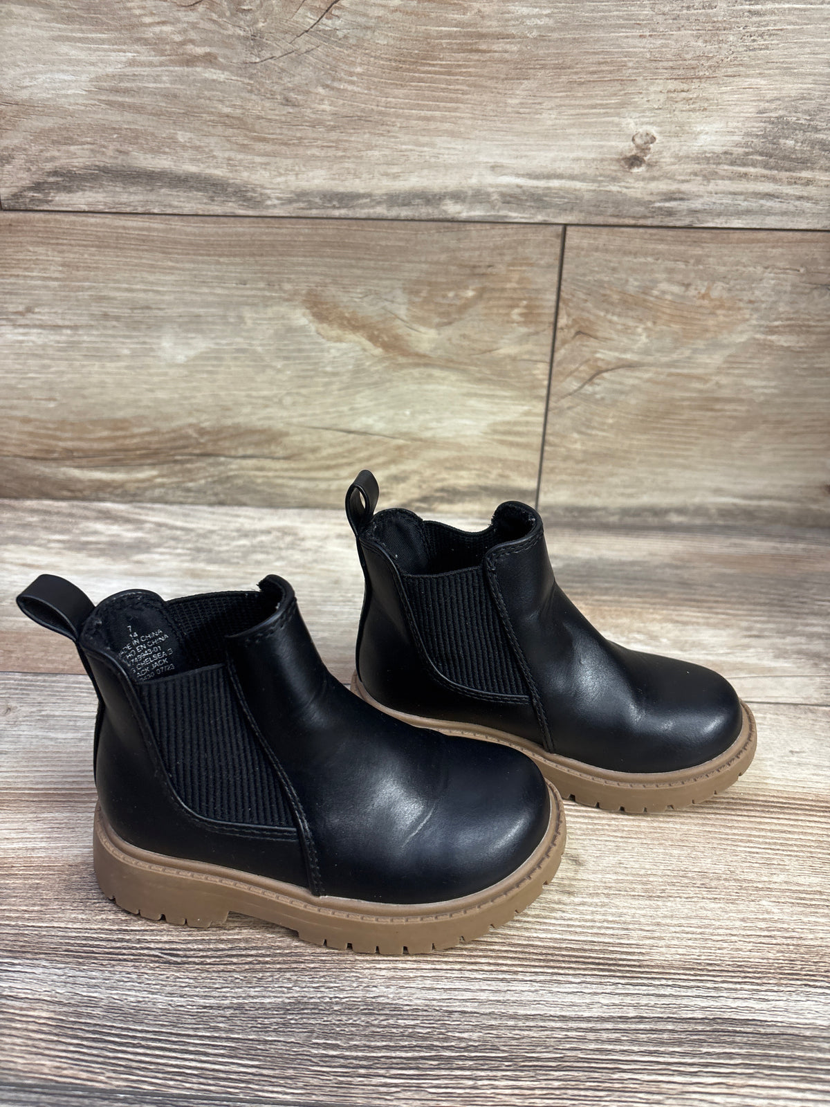 Old Navy Faux Leather Chelsea Boots Black sz 7c