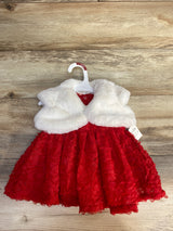 NEW Cat & Jack 3pc Dress Set Red sz 3-6m