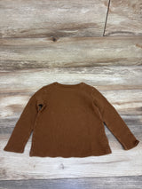 Old Navy Long Sleeve Waffle Knit Shirt Brown sz 4T
