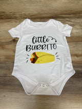 Little Burrito Bodysuit White sz 9-12m