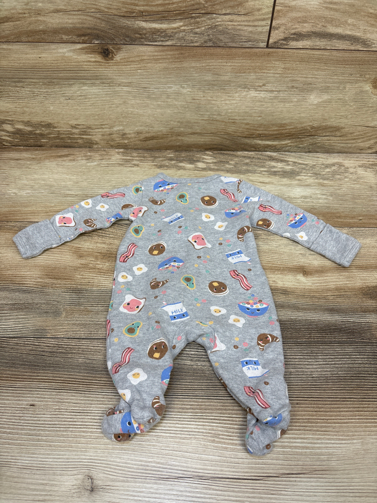 Wonder Nation Breakfast Sleeper Grey sz Newborn