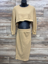 Isabel Maternity Ribbed 2pc Set Yellow sz Small