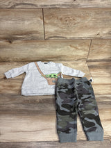 Star Wars 2pc Yoda Print Sweatshirt & Joggers Grey sz 3-6m