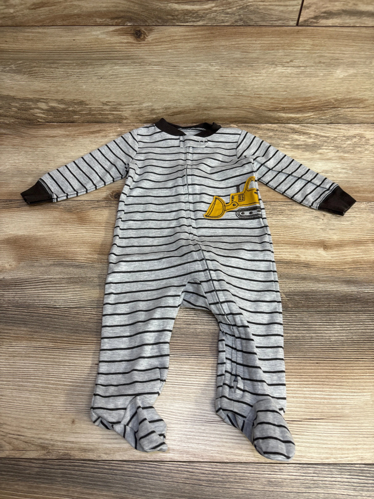 Carter's Truck Striped Sleeper Grey sz 6m