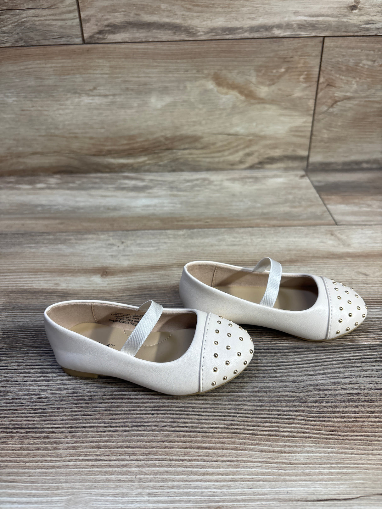 Cat & Jack Studded Ballet Flats Cream sz 6c