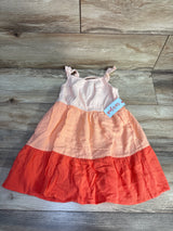 NEW Cat & Jack Tiered Sleeveless Dress in Peach Ombre sz 5T