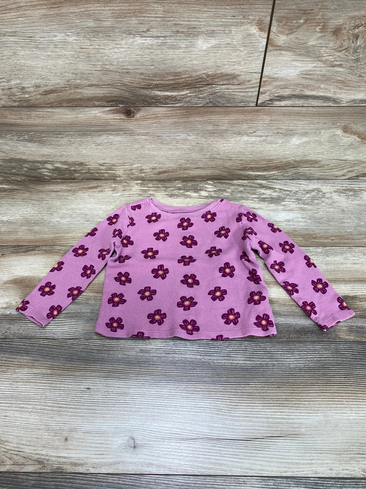 Old Navy Thermal Floral Shirt Purple sz 2T