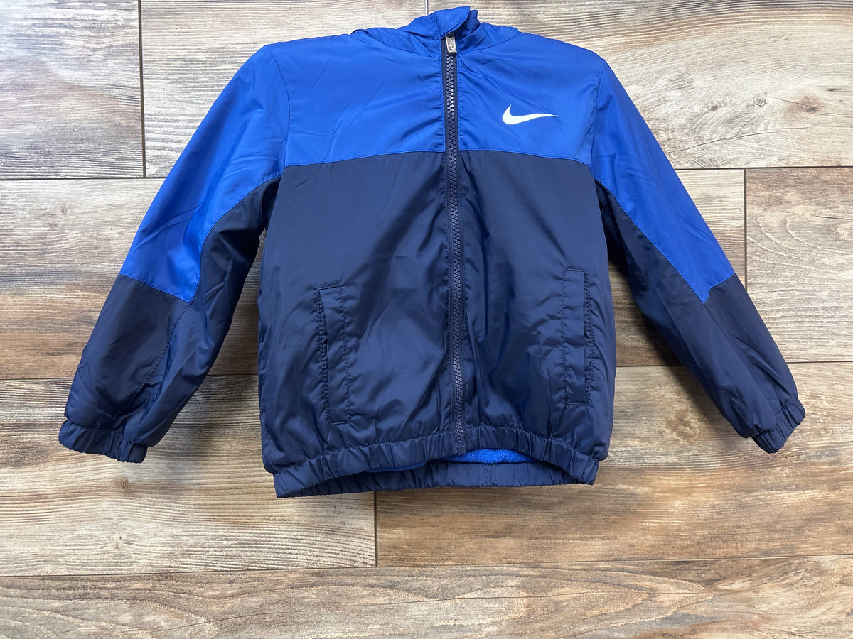 Nike Fleece Lined Water-Repellent Jacket Blue sz 3T