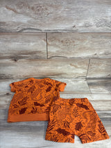 Cat & Jack 2pc Cheetah Print Sweatshirt Set Rust sz 3T