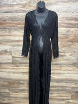 Floral Lace Photoshoot Gown Black sz Medium/Large