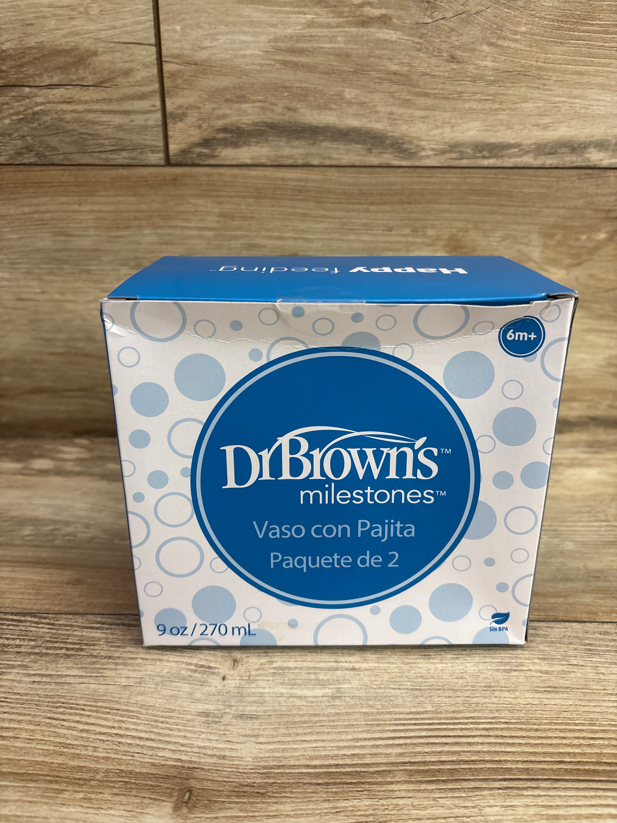 NEW Dr. Brown's Milestones Baby's 1st Straw Cup Coral/Olive 9oz 2pk