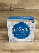 NEW Dr. Brown's Milestones Baby's 1st Straw Cup Coral/Olive 9oz 2pk