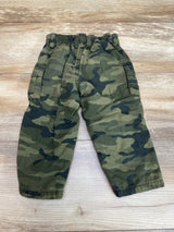 Baby Gap Lined Camo Cargo Pants Green sz 18-24m